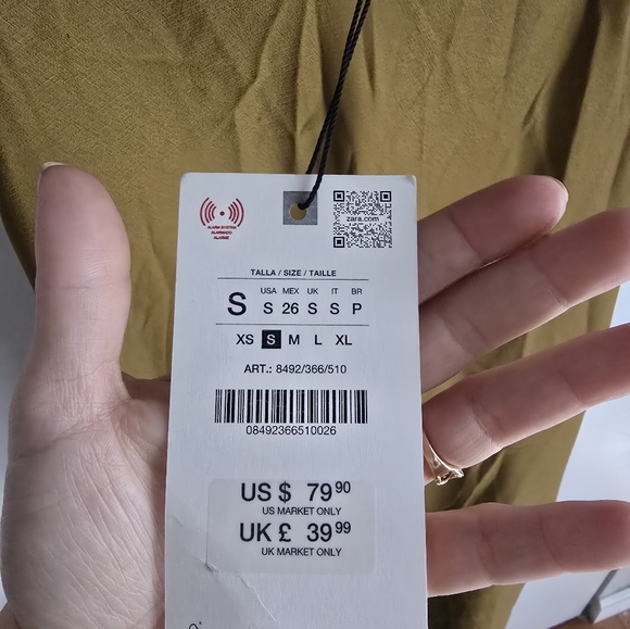 NWT Zara SATIN MIDI DRESS Size Small - Picture 12 of 12